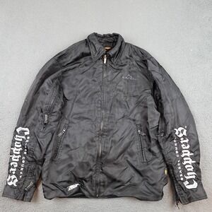 Power Trip Jacket Mens Small Black Orange County Choppers Motorcycle Embroidered